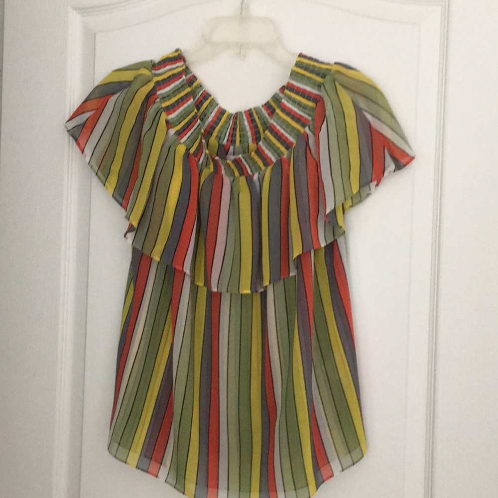 Off the shoulder CAbi blouse